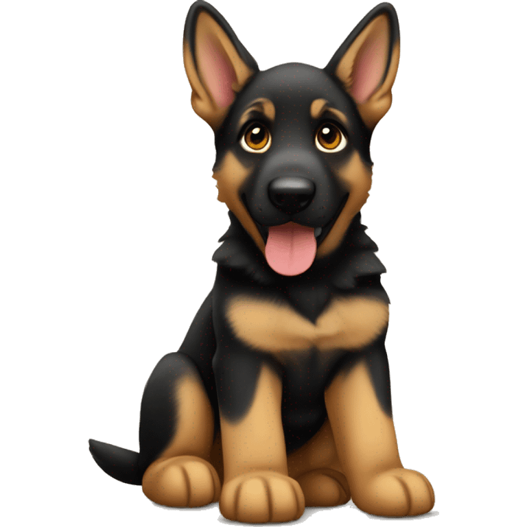 German Shepherd puppy emoji