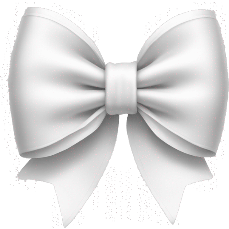 White bow on white bow emoji