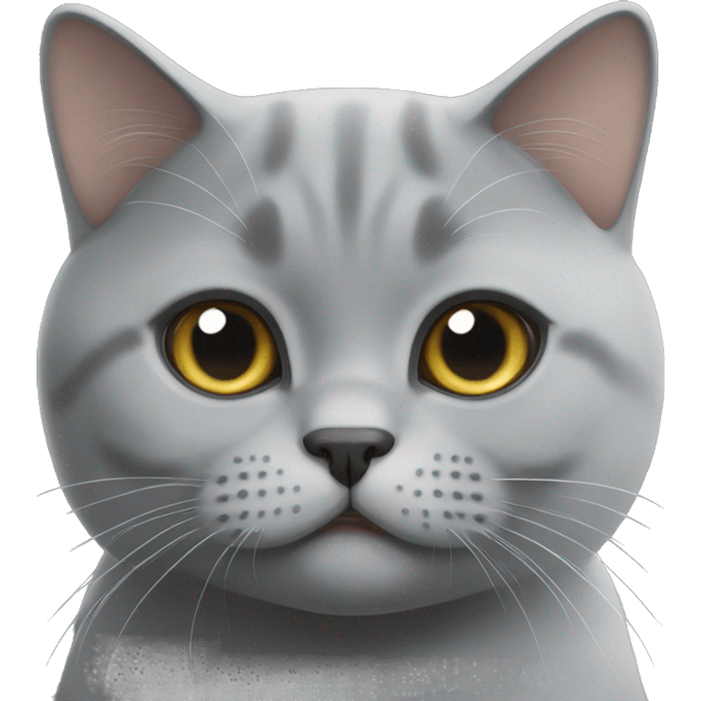 Grey British shorthair cat emoji