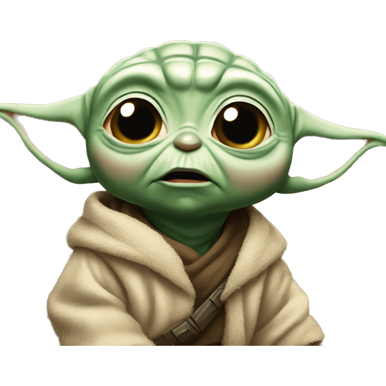 Baby yoda mad emoji