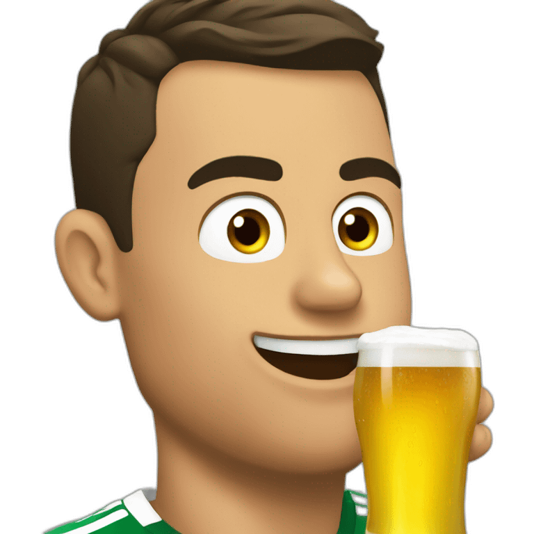 cristiano ronaldo drinking beer emoji