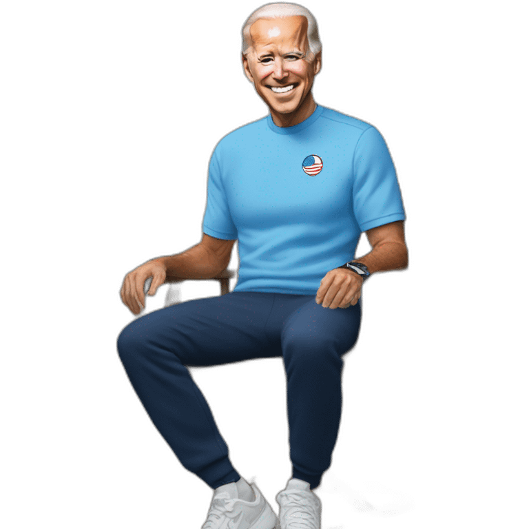 jeo biden with light blue nike tech fleece emoji