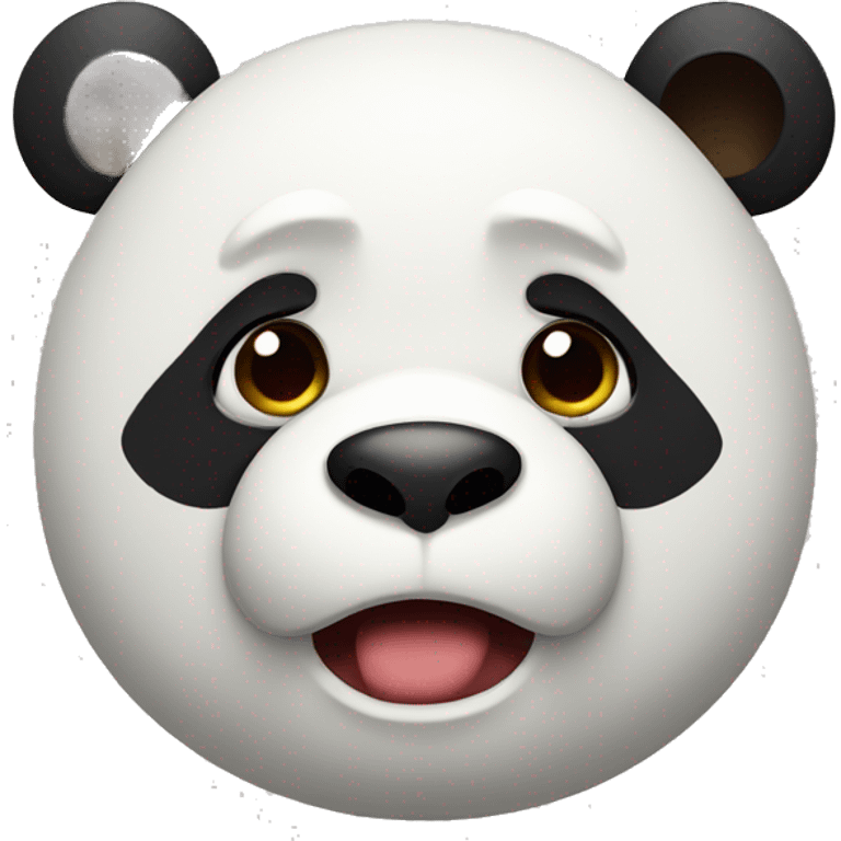 Panda with an annoyed face  emoji