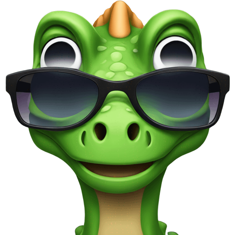 Dinosaur with sunglasses emoji