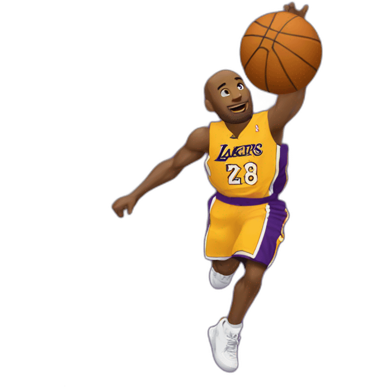 Kobe Bryant qui dunk emoji