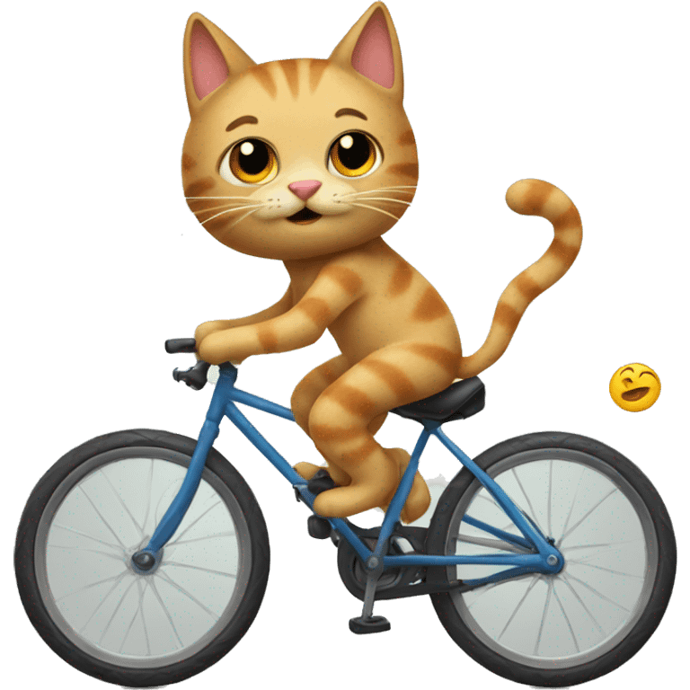 Cat riding a bike emoji