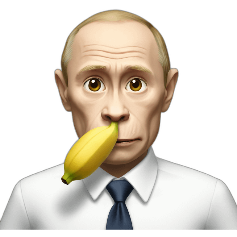 president putin monkey eats banana emoji