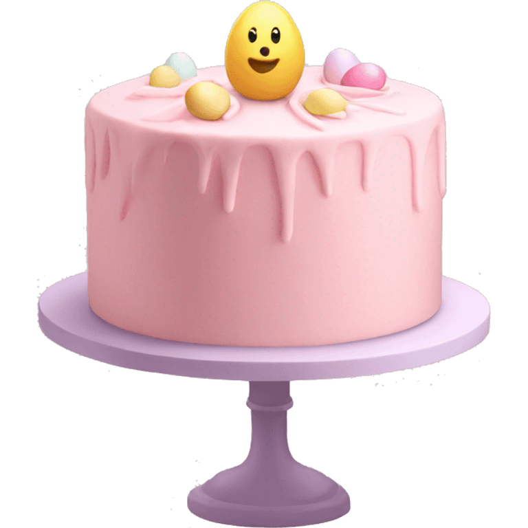 Easter pastel light pink cake emoji