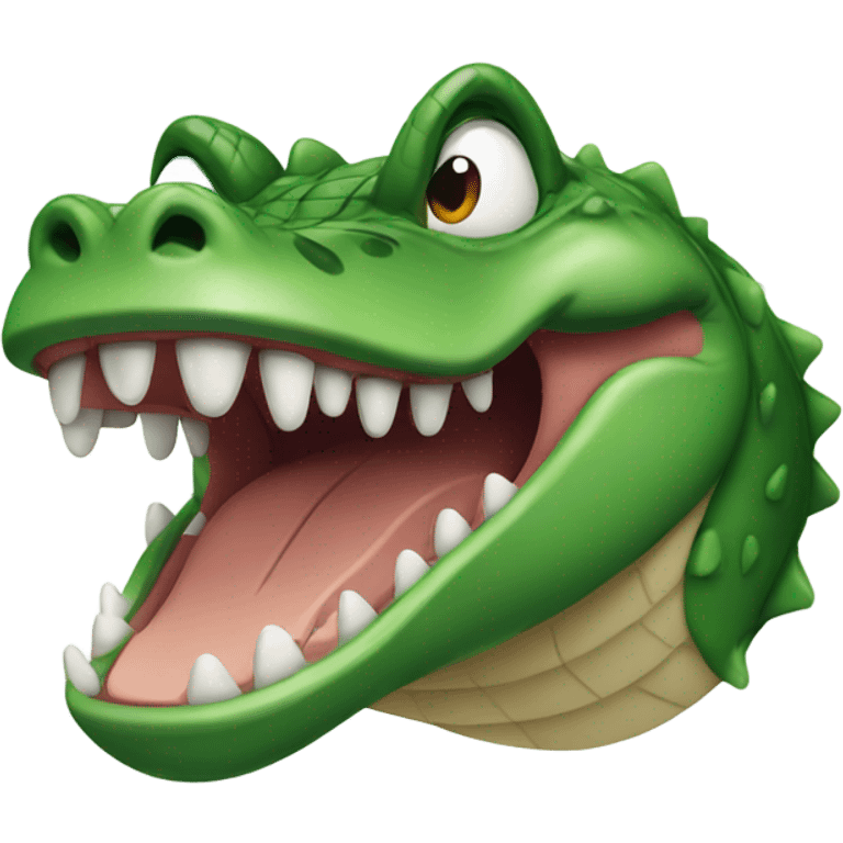 Alligator with mouth wide open emoji