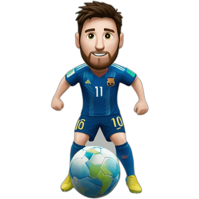 messi con la copa del mundo emoji