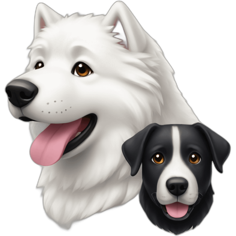 samoyed and BLACK-labrador emoji