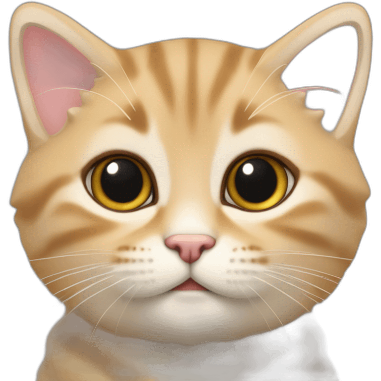 Chaton mignon émeut des traits en forme de M sur son front  emoji