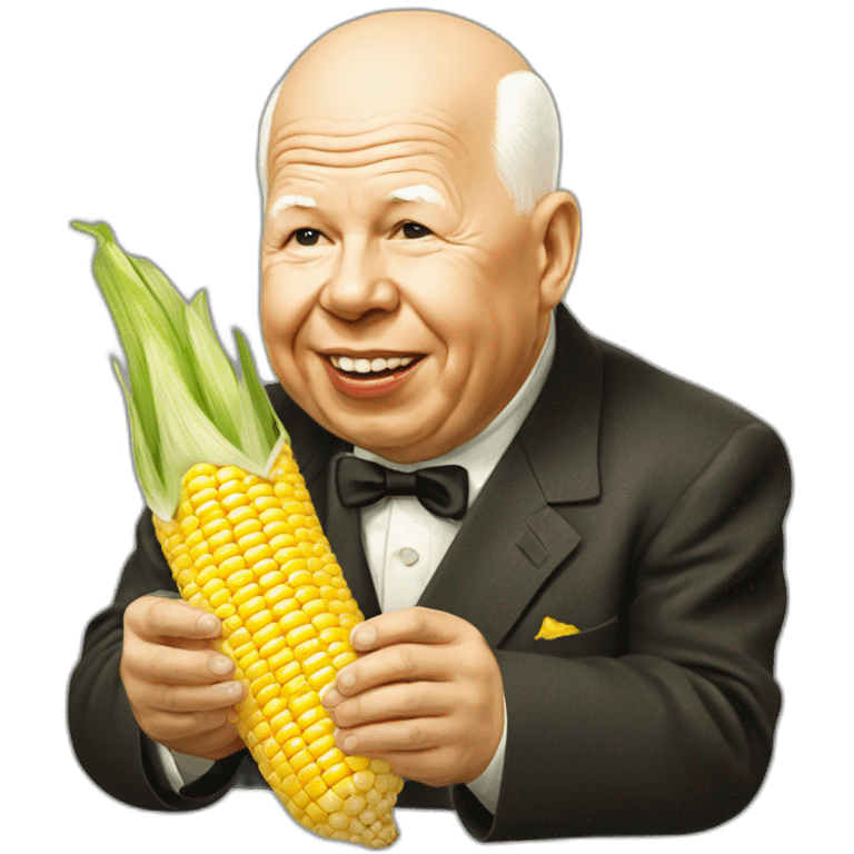 Nikita Khrushchev eating corn  emoji