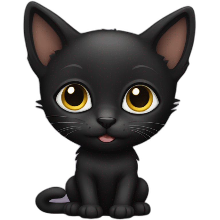 Black kitten emoji