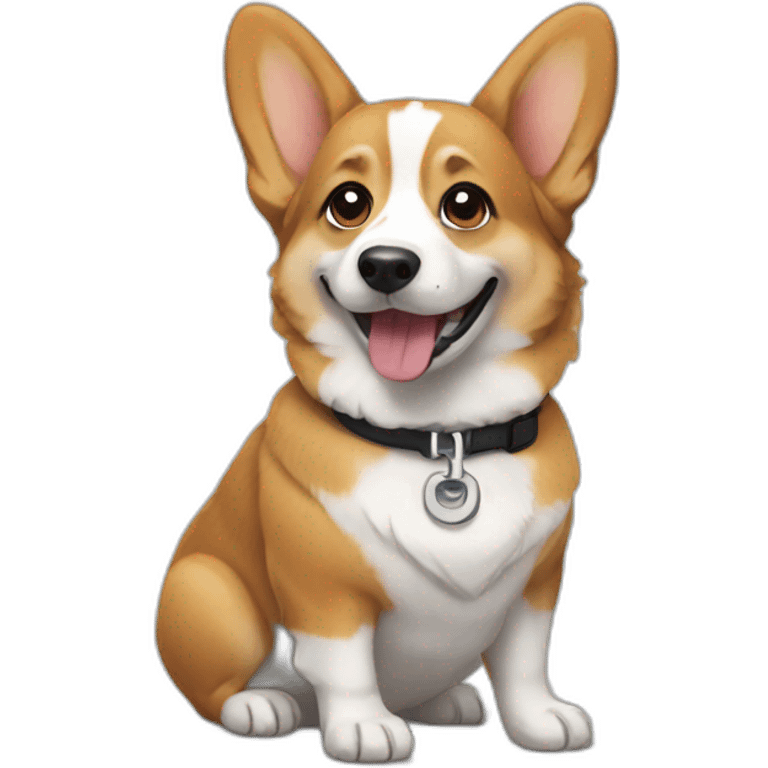 disabled corgi emoji