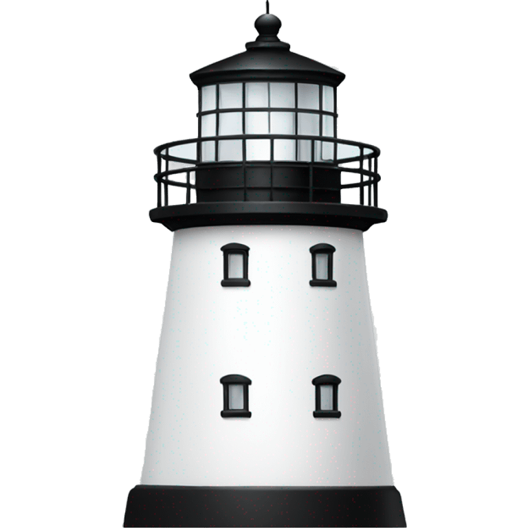 White lighthouse with black trim emoji