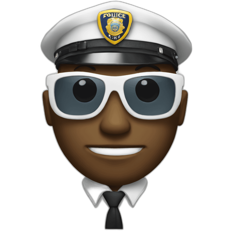 withe police with a sunglasses emoji