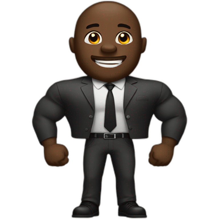 a big and strong black man emoji