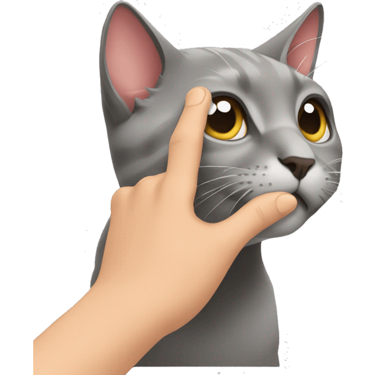 Cat sniffing Hand emoji