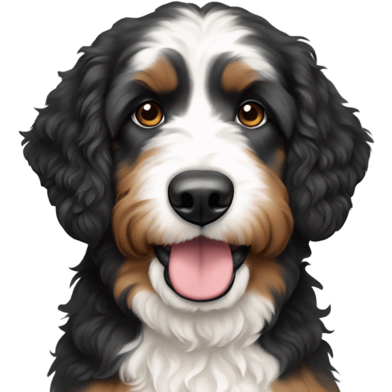 Bernedoodle tri color emoji