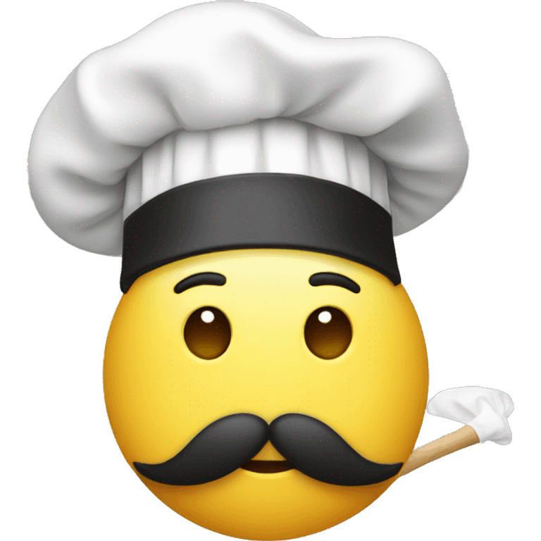 chef's hat and Shushing Face emoji