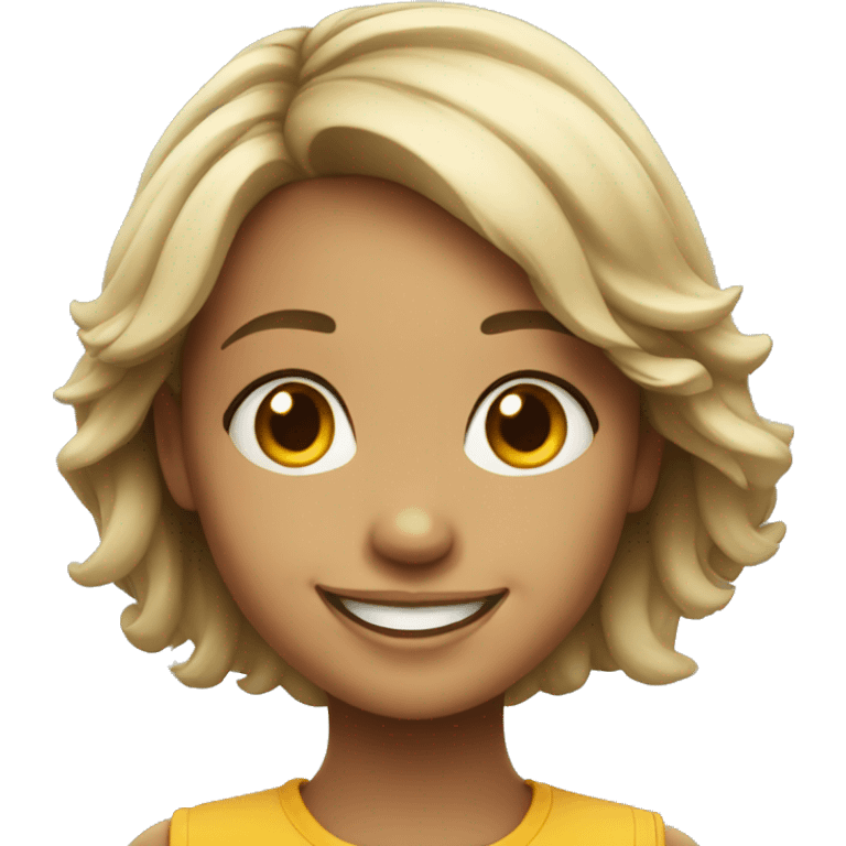 smiling girl portrait closeup emoji