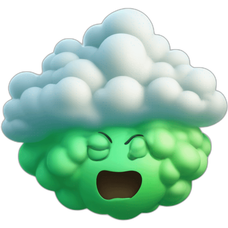 A Giant Nose With Green Scent Clouds Going Into It emoji