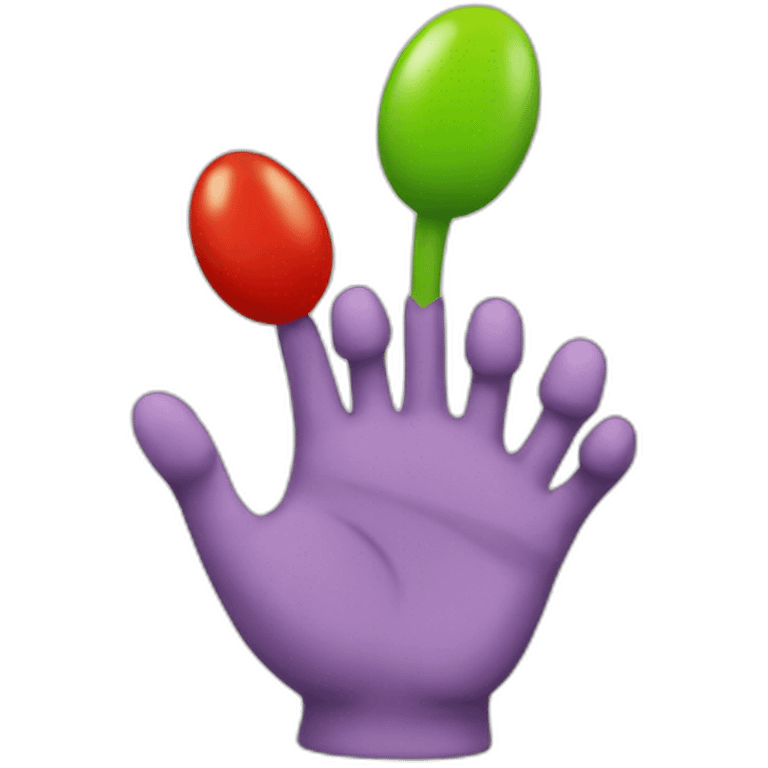 Clown hand emoji