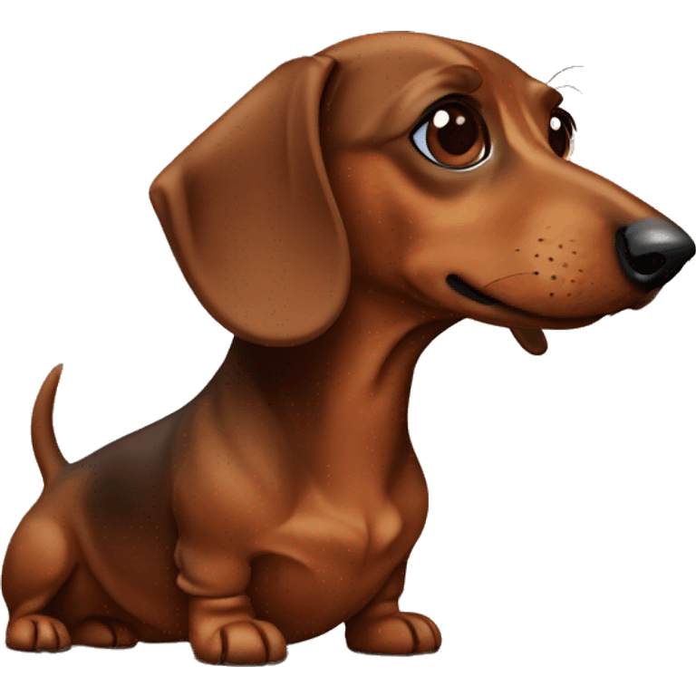 brown dachshund emoji