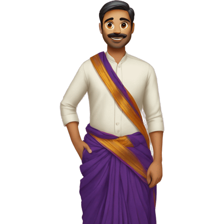 Men in Saree emoji