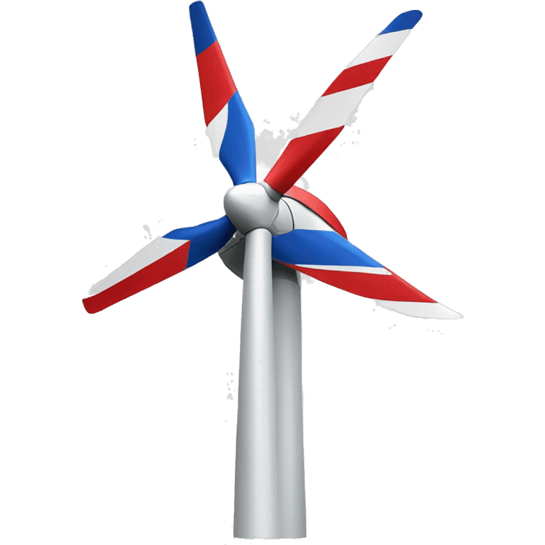 Wind turbine in usa flag colors emoji