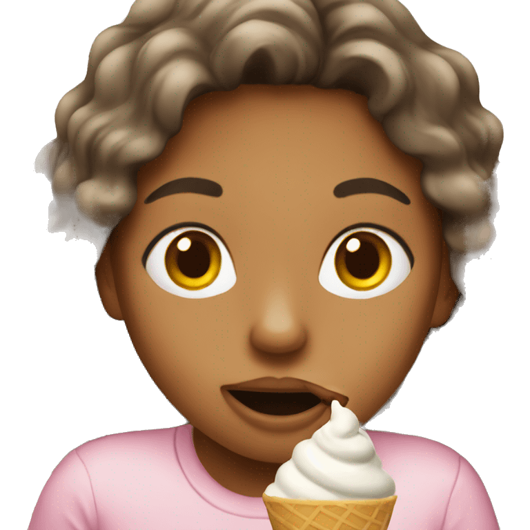 girl eating icecream  emoji