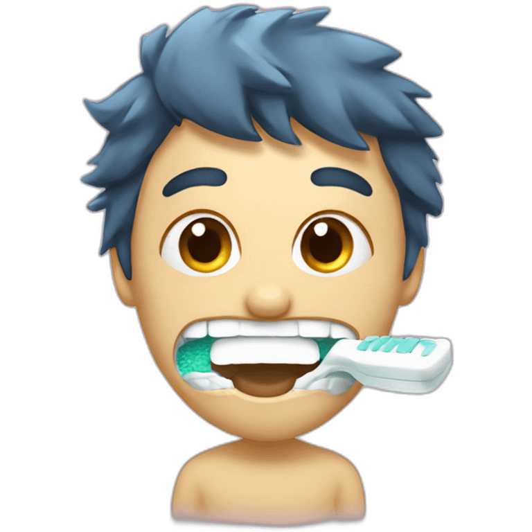 brushing teeth emoji