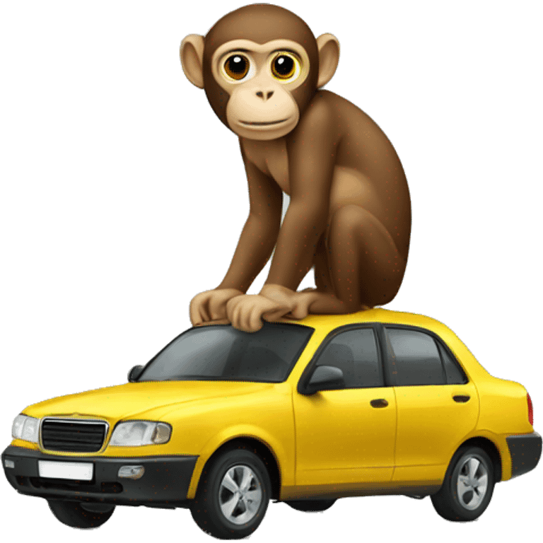 car on a monkey emoji