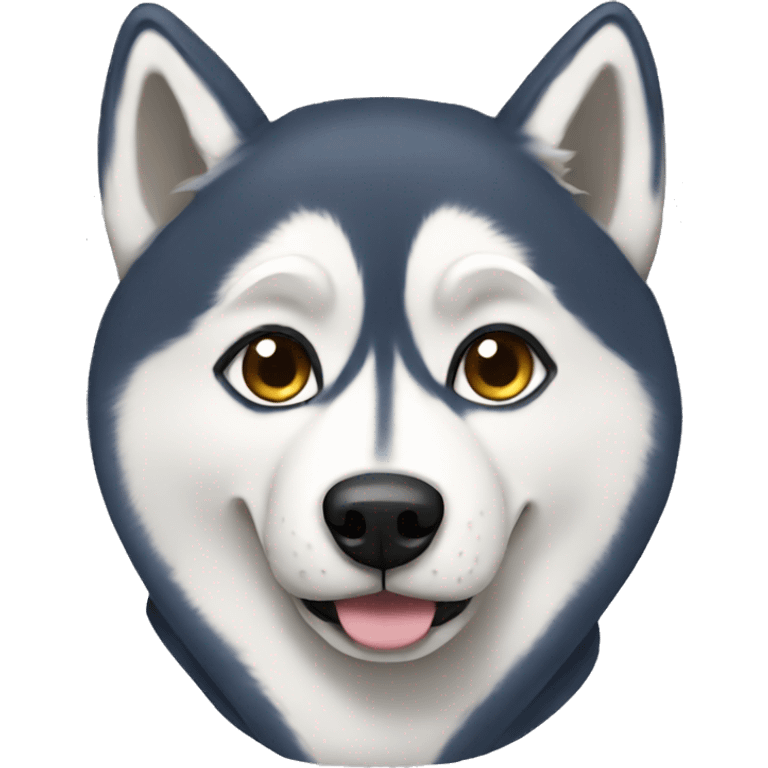 husky wearing a hoodie emoji