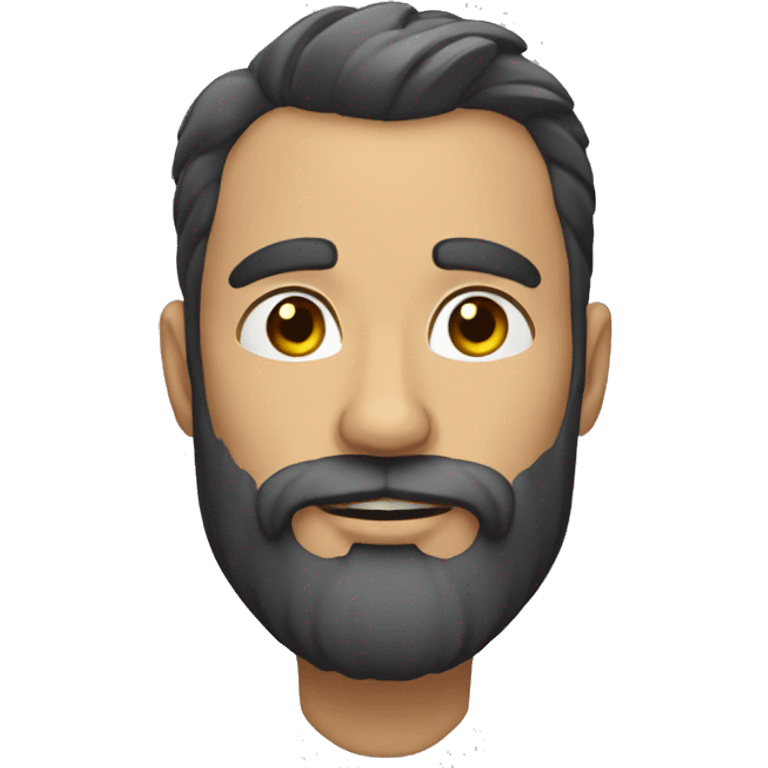 Homme chauve avec une barbe emoji