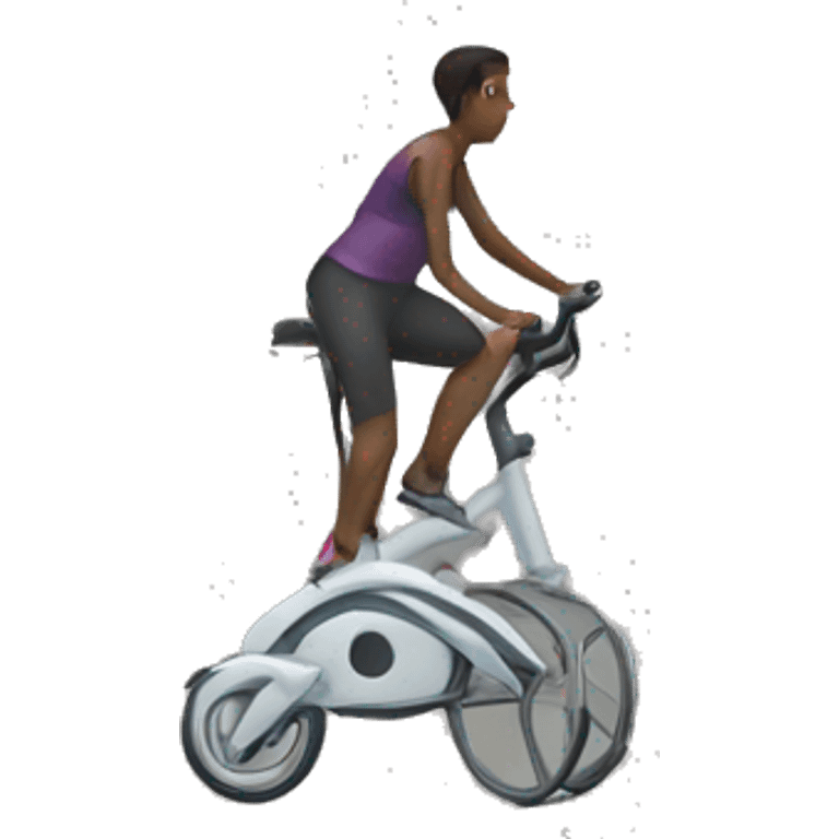 elliptical bike on a bike path emoji