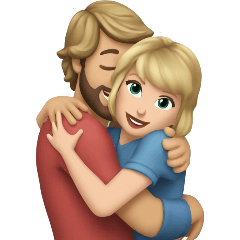 Taylor Swift hugging Chappel roan emoji