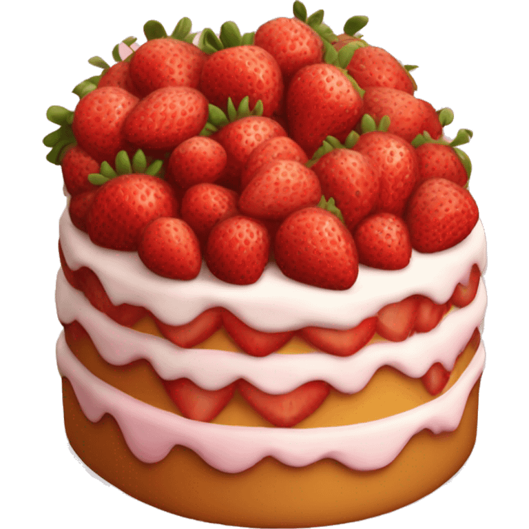 Strawberry cake emoji