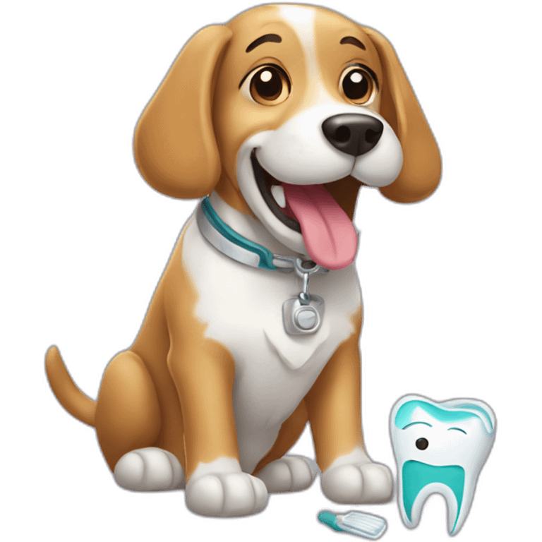 dog and dental care emoji