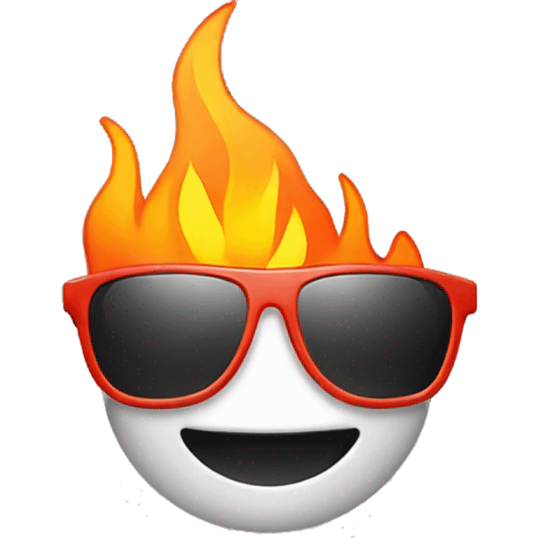 fire wit sunglass emoji