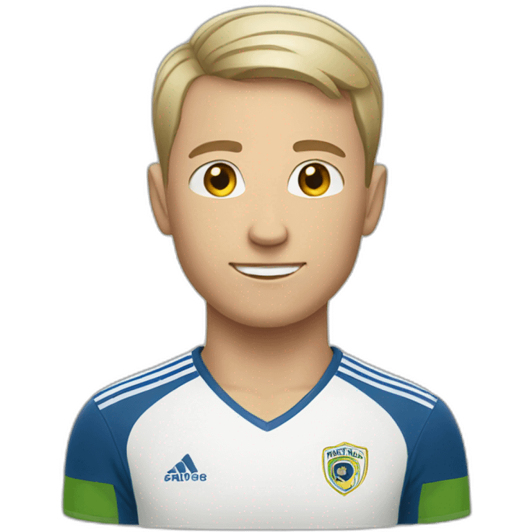 young white man with short hair soccer player emoji