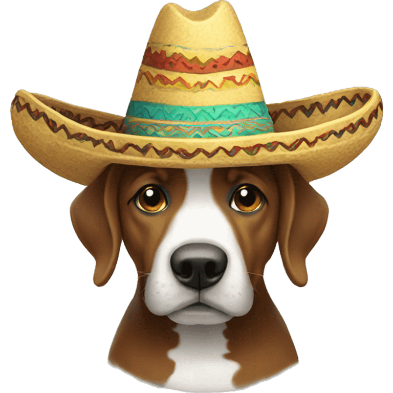 Doodle wearing a sombrero emoji