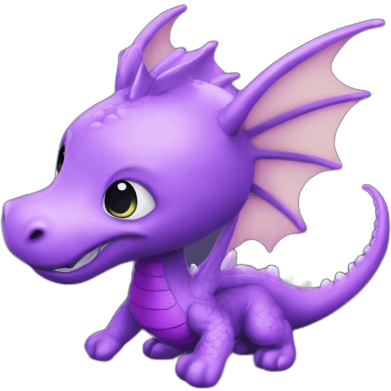 Cute purpledragon starship Orient to the moon emoji