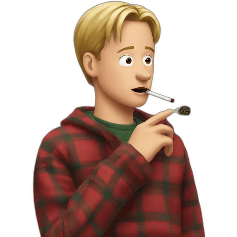 Kevin McCallister smoking herbs emoji