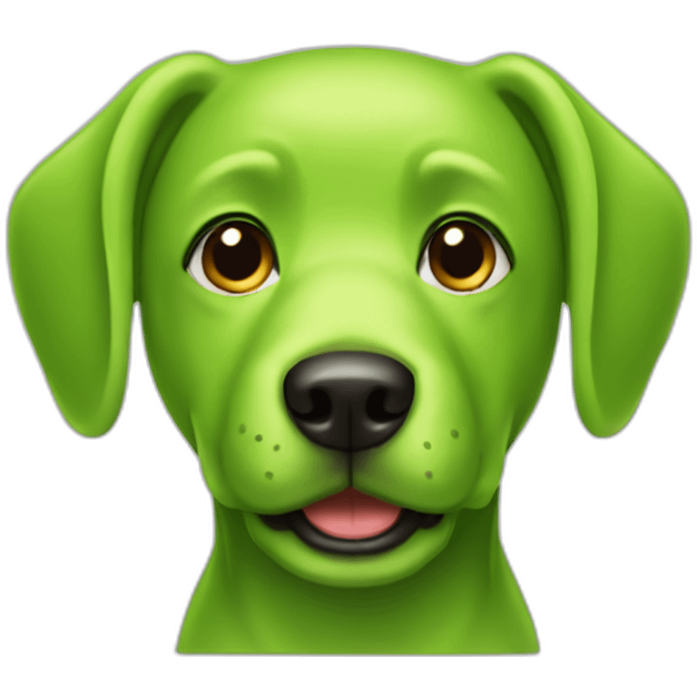 lime green dog emoji