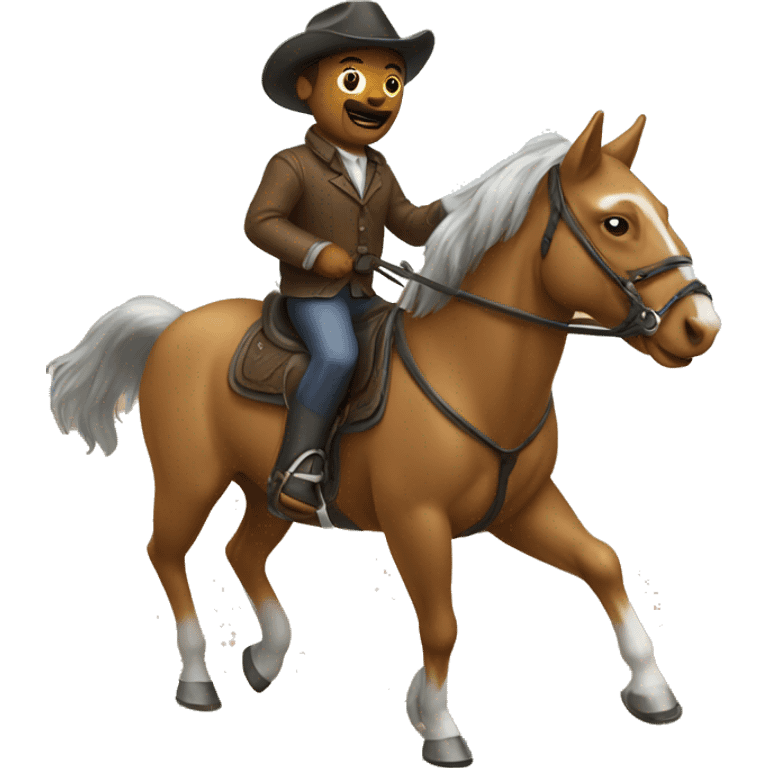 dog riding a horse emoji