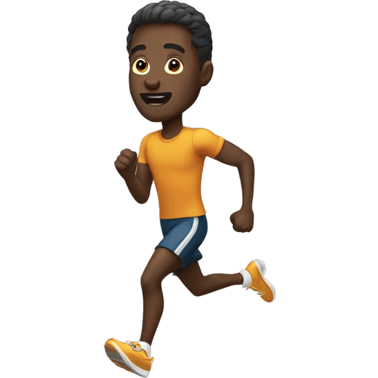 Black man running emoji