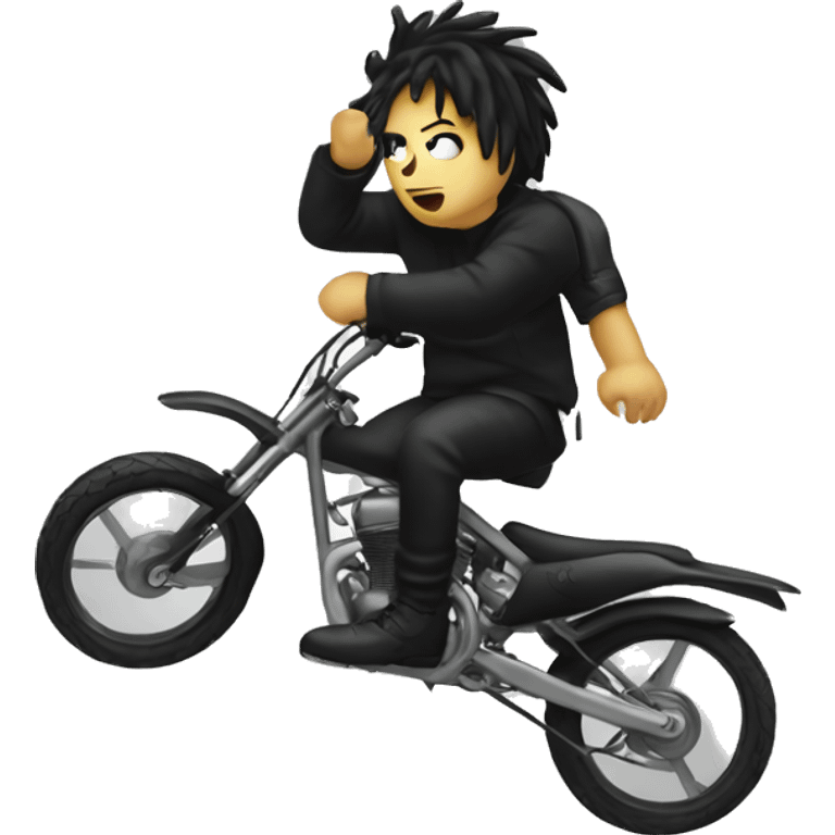 emo falling off bike emoji