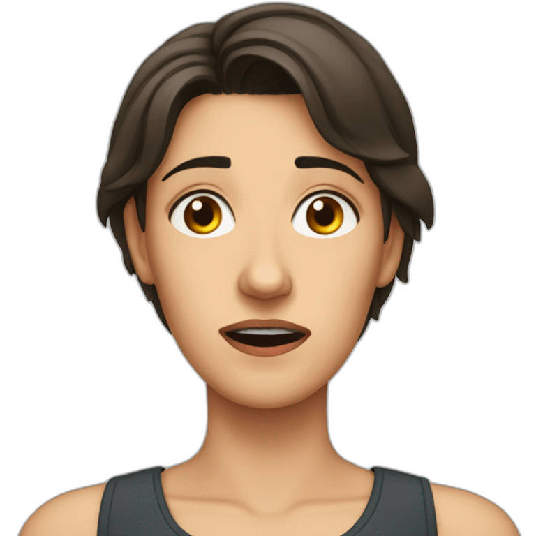 justine frischmann in anguish emoji